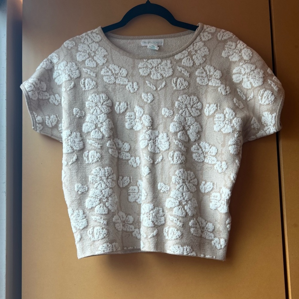 Floral Beige Women's Top